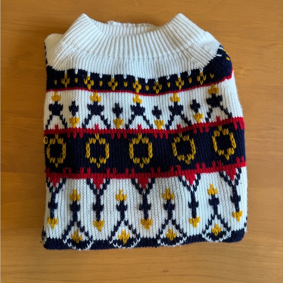 Vintage JCPenny Nordic Fair Isle Acrylic Knitted Sweater 60s 70s Women’s S - Picture 2 of 7
